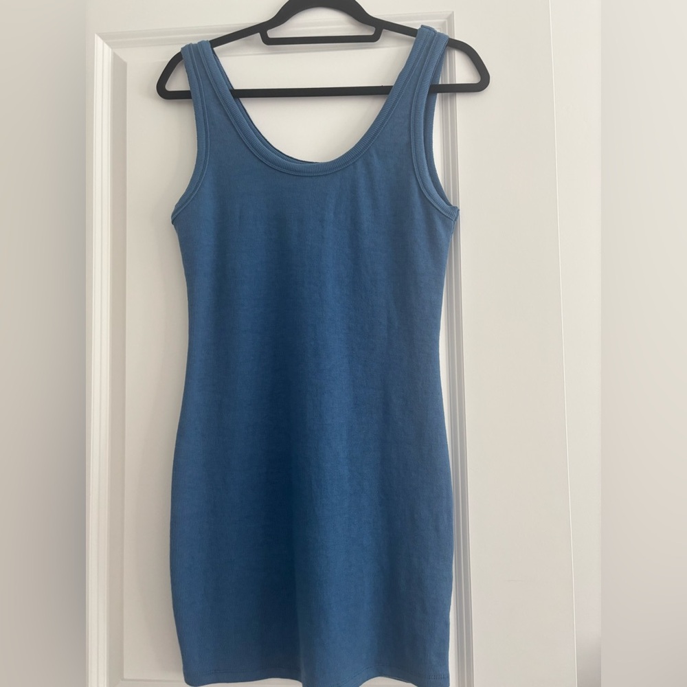 Fashion Nova Blue Sleeveless Bodycon Mini Dress
